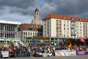 Proteste zum Pegida-Jubiläum in Dresden