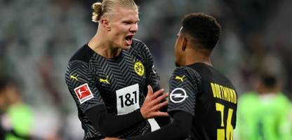 Fußball-Bundesliga: Borussia Dortmund schlägt den VfL Wolfsburg – auch dank Erling Haaland