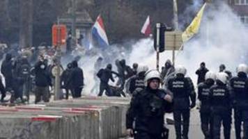 Pandemie in Belgien: Gewalt bei Corona-Protesten in Brüssel