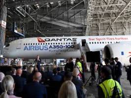 zwölf airbus-maschinen geordert: qantas kündigt längsten direktflug an