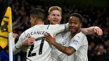 Premier League: De Bruyne trifft viermal für Man City - Chelsea mit Sieg