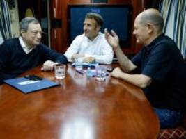 Ukraine: Scholz, Macron und Draghi auf dem Weg nach Kiew