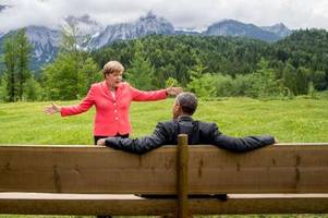 Merkel zu Besuch in Washington - Museumsbesuch mit Obama