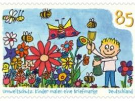 leute: kinderzeichnung schmückt 3,6 millionen briefmarken