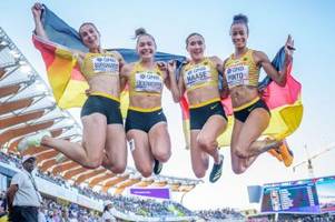 Deutsche Frauen-Sprintstaffel holt Bronze über 4x100 Meter