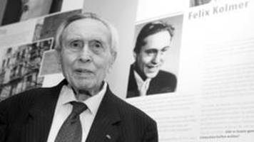 Holocaust-Überlebender Felix Kolmer gestorben