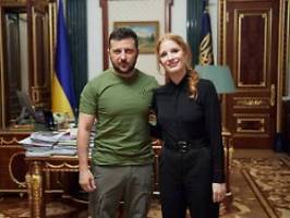 Treffen mit Präsident Selenskyj: Jessica Chastain reist in die Ukraine