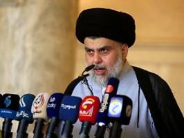 Einflussreicher Schiitenführer: Al-Sadr kündigt Rückzug aus irakischer Politik an