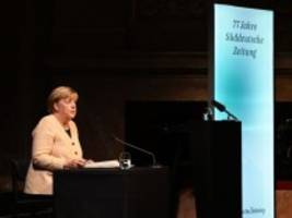 Angela Merkel bei 77-Jahre-SZ-Feier: Ihre Zeitung ging und geht mit der Zeit