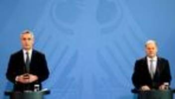 Nato: Olaf Scholz und Jens Stoltenberg zu weiterer Unterstützung der Ukraine