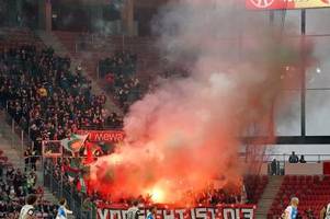 fca-fans zünden in mainz pyrotechnik, verein ist wegen möglicher strafe verärgert