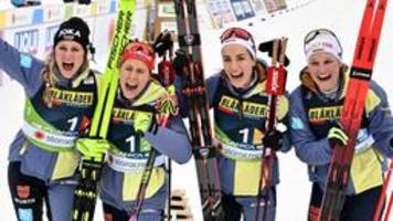 Nordische Ski-WM: Deutsche Langlauf-Staffel gewinnt Silber