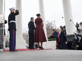 Lange genug zusammengerissen: Michelle Obama weinte nach Trumps Amsteinführung