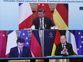 Peking soll mit Selenskyj reden: Scholz und Macron reden Xi ins Gewissen