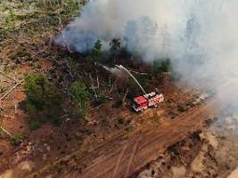 Feuer nährt sich Schutzstreifen: Waldbrand bei Jüterbog wird immer größer
