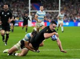 Neuseeland im Rugby-WM-Finale: Götter in Schwarz walzen Argentinien platt