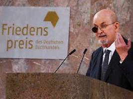 Verleihung des Friedenspreises: Salman Rushdie will auf Hass mit Liebe antworten