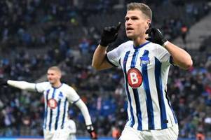 Niederlechner-Dreierpack: Hertha siegt gegen Elversberg