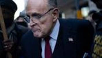 Mitstreiter von Donald Trump: Rudy Giuliani muss Insolvenz anmelden