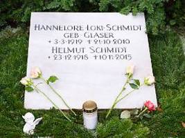 Zwei rote Hakenkreuze: Grab von Helmut und Loki Schmidt beschmiert