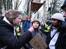 protest in lützerath: greta thunberg hat nicht nach rechts und nicht nach links geschaut