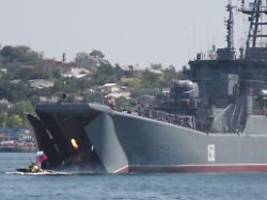 Attacke nahe Halbinsel Krim: Ukraine will russisches Landungsboot versenkt haben