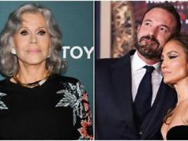 Immer dieses Knutschen!: Jane Fonda liest J.Lo die Liebes-Leviten