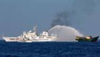 südchinesisches meer: china setzt wasserwerfer gegen philippinisches schiff ein