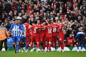 Liverpool nach 2:1 gegen Brighton vorerst Spitzenreiter