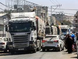 Nach Kritik an Israel: 468 Lastwagen mit Hilfsgütern auf dem Weg Richtung Gaza