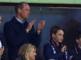 Erster Auftritt nach Krebsschock: Prinz William und George jubeln beim Fußball