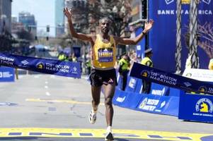 Äthiopier lemma und obiri aus kenia gewinnen boston-marathon