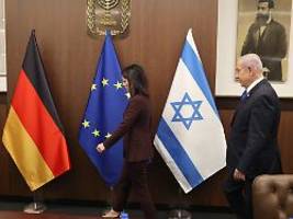 Treffen Entscheidungen allein: Netanjahu lässt Baerbock und Cameron abblitzen