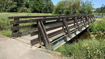 Brücke am Funkturmsee wochenlang wegen Sanierung gesperrt