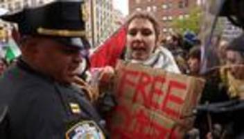 New York: Mehr als Hundert Festnahmen bei Palästinenser-Demo an US-Eliteuni