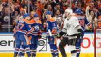 eishockey: oilers gewinnen playoff-start: tor und vorlage für draisaitl