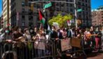USA: Demonstranten setzen antiisraelische Proteste an US-Universitäten fort