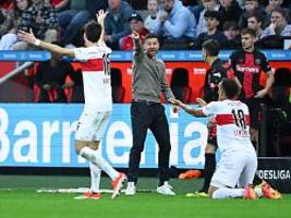 Stuttgart eskaliert, Bayer lacht: Ein Bundesliga-Spiel wie eine Saloon-Klopperei