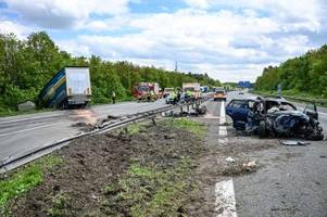 Tote bei schwerem Lkw-Unfall auf A6