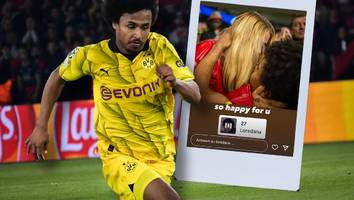 Inniger Kuss nach Sieg - BVB-Star Karim Adeyemi feiert Sieg mit DSDS-Jurorin