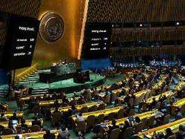 symbolische abstimmung: un-vollversammlung fordert mitgliedschaft der palästinenser