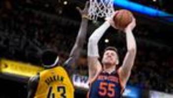 basketball: nba: new york knicks gehen gegen indiana pacers unter