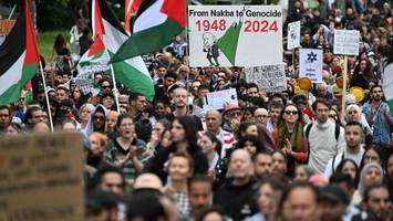 aufgeheizte stimmung bei propalästina-demo in mitte