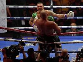 kieferbruch und faustgewitter: usyk gelingt sensations-comeback im jahrhundertkampf