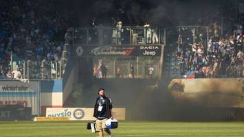 hansa-fans sorgen bei rostock-abstieg fast für abbruch