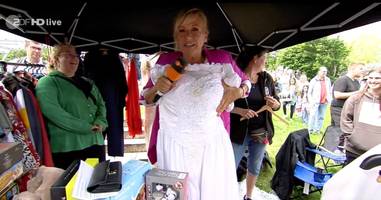 für 50 euro - andrea kiewel kauft ein hochzeitskleid im „fernsehgarten“