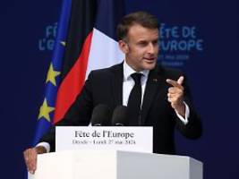 so ganz anders als scholz: macron beschwört in dresden unser europa