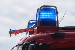 brennender lastwagen auf autobahn in oberfranken