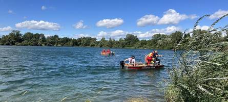 rettungskräfte suchen vermissten mann am kissinger auensee