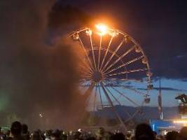 beim highfield-festival: ermittler nennen mögliche ursache für riesenrad-feuer